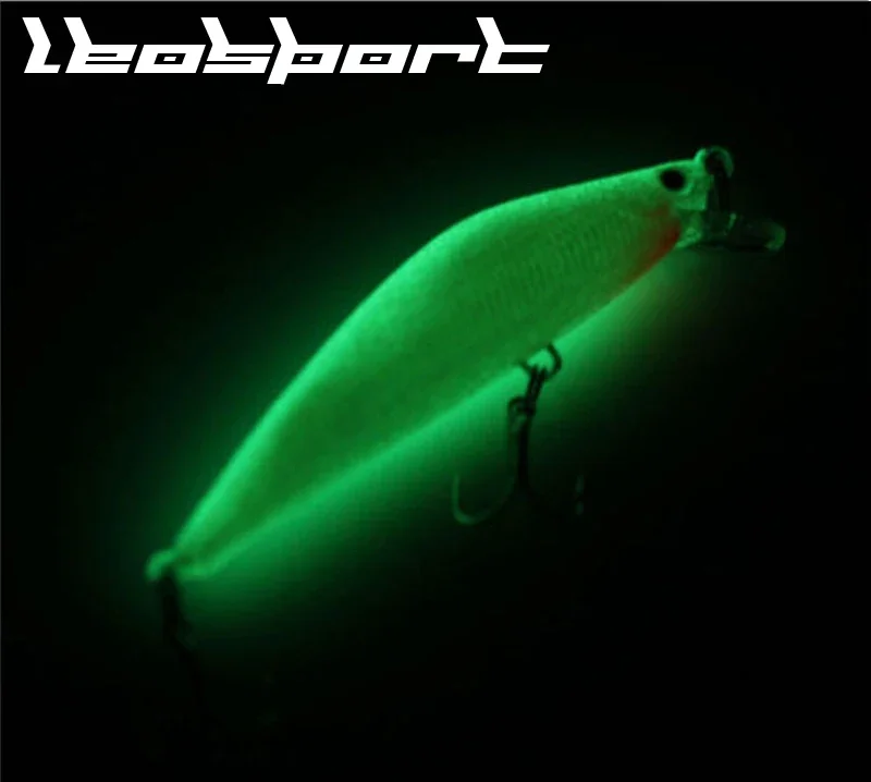 

LEOSPORT 3D Ночная пластиковая рыболовная приманка в виде гольяна, крючки с крючком, оснастка