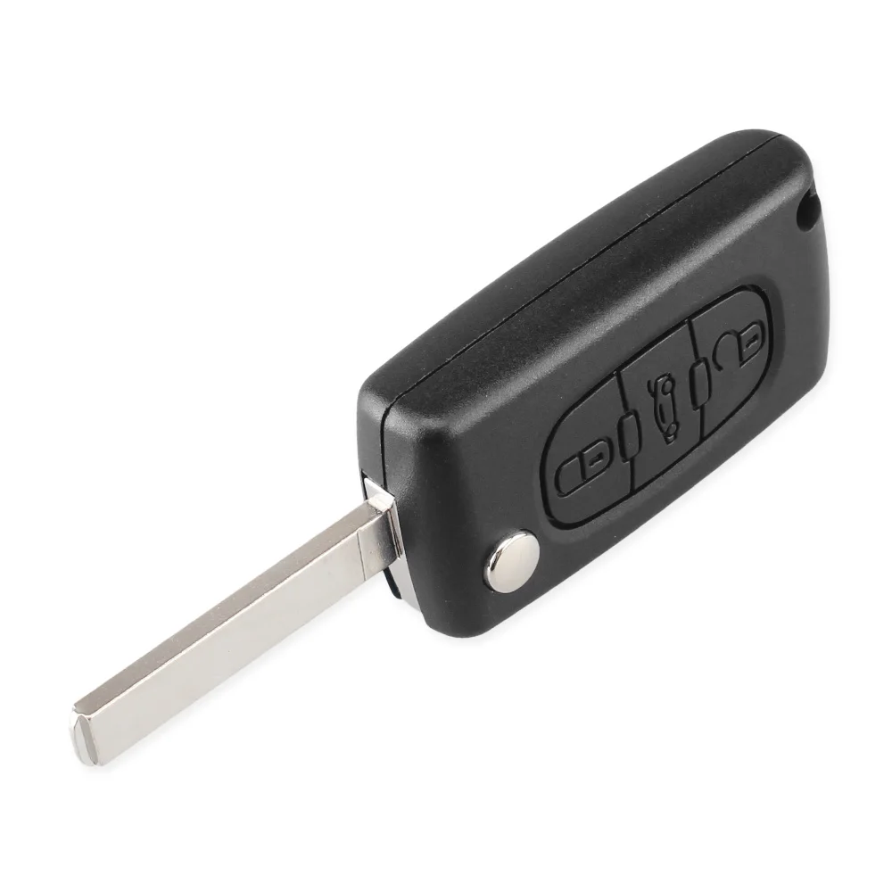 Складной чехол-брелок KEYYOU для автомобильного ключа 3 кнопки Peugeot 307 308 407 607 CE0536 |