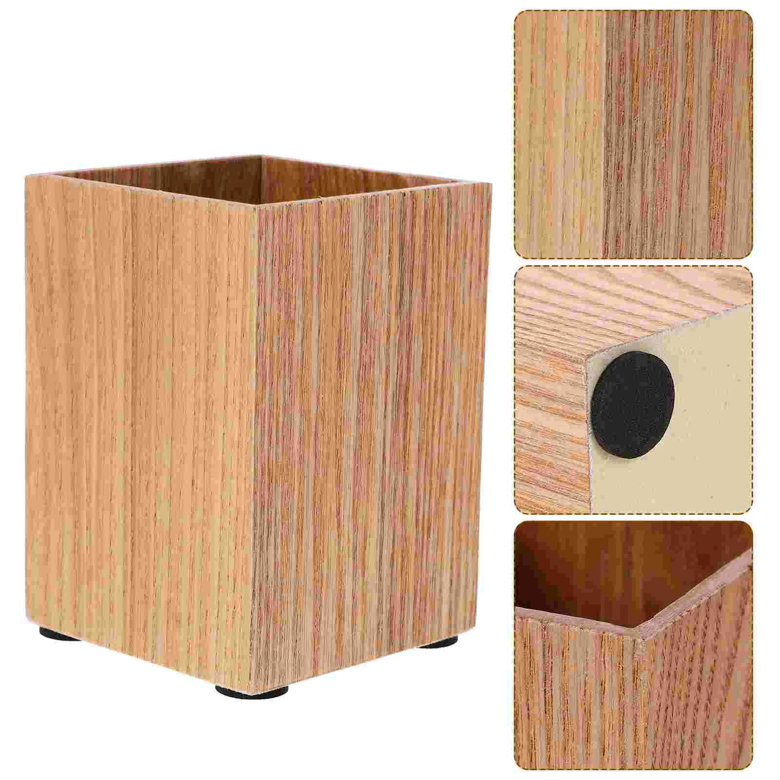 

Деревянный органайзер для ручек, многофункциональный канцелярский контейнер, настольный деревянный держатель