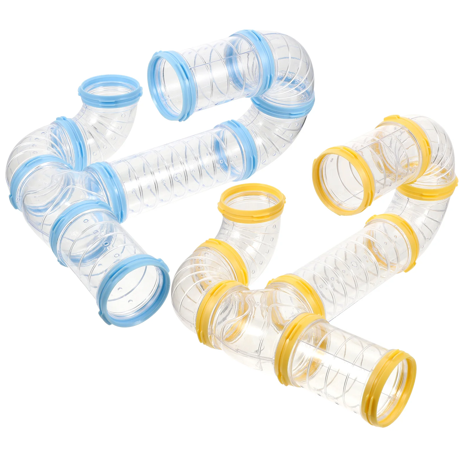 

2 Sets Hamster Tube Kit Tubes Plastic Tunnel Exercise Accessories Connector Tunnels Pp Clear Toy Pipe Guinea Cage Sport