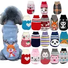Теплая одежда для собак малого и среднего размера, вязаный свитер для кошек, одежда для домашних животных, для чихуахуа, бульдогов, костюм для щенков, зимнее пальто