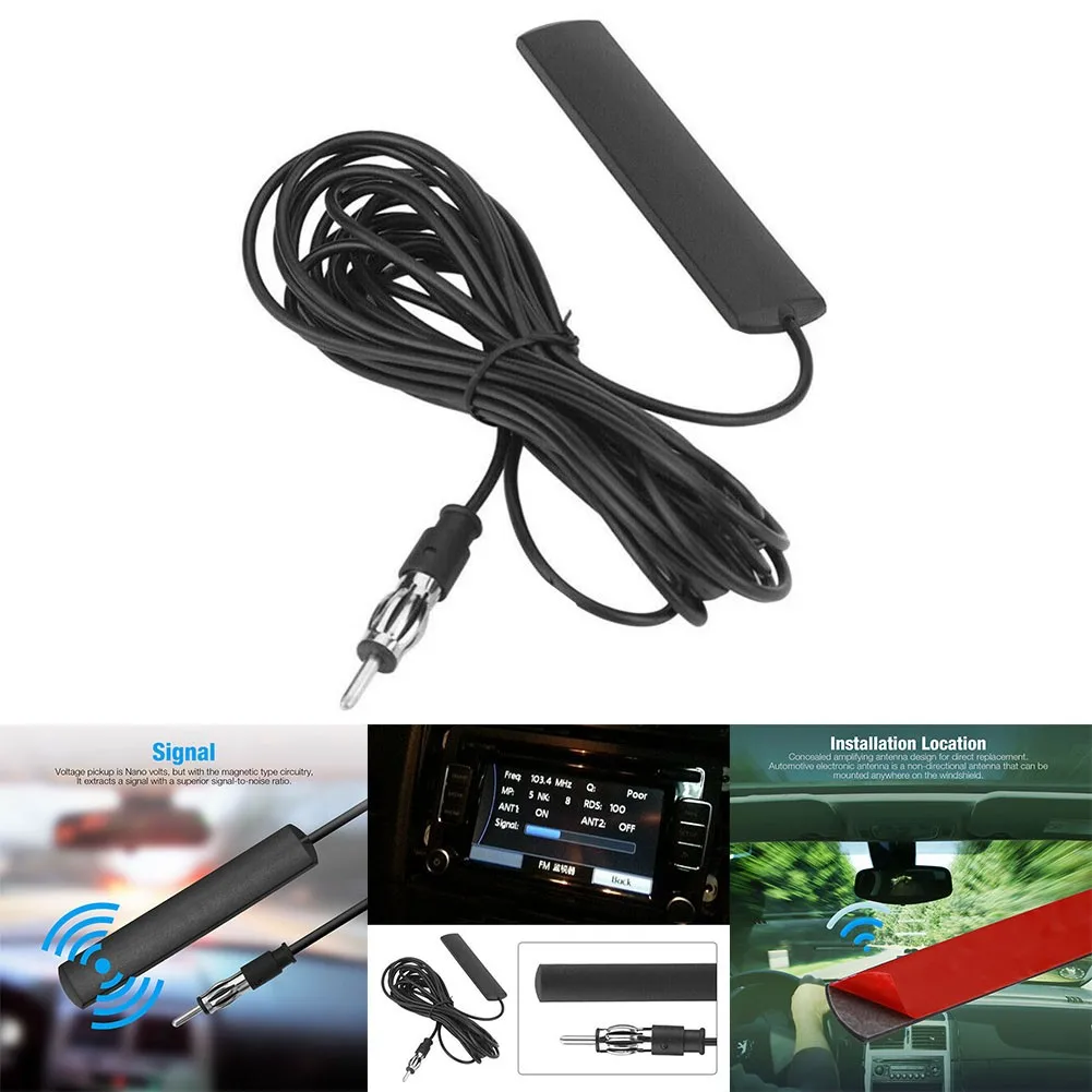 

Stereo Car Radio Antenna Universal 12V 85-112 MHz Amplified Electronic