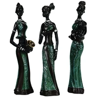 resin statue black girl nordic abstract ornaments for figurines interior sculpture room home decor