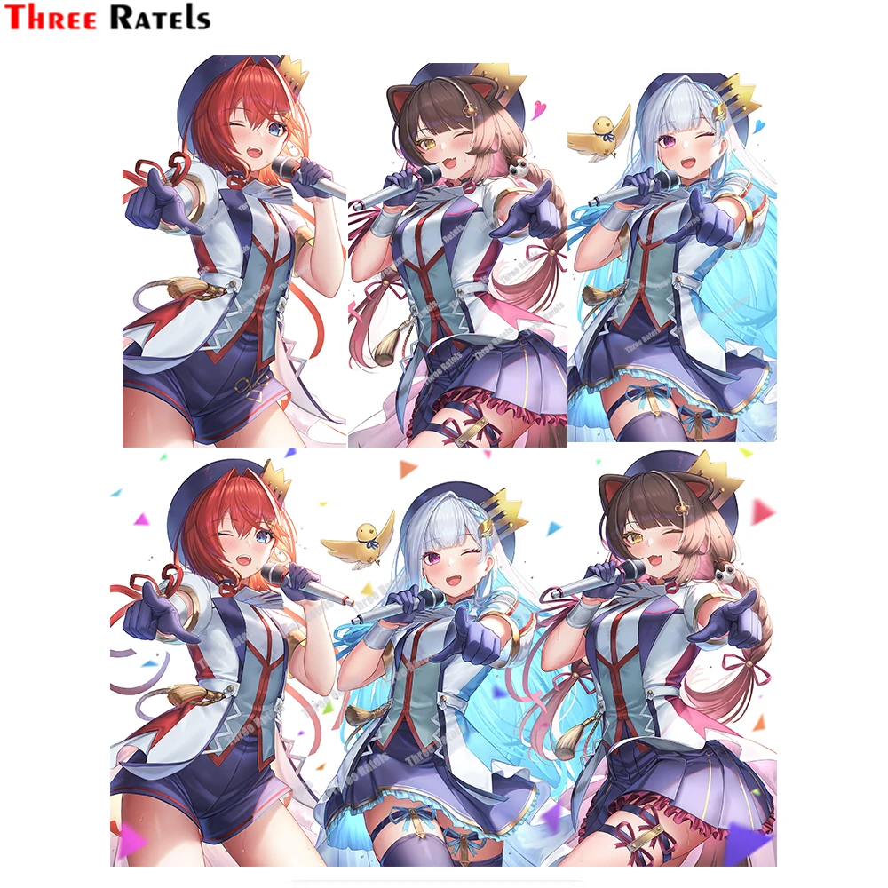 

Three Ratels D319 Lize Helesta Ange Katrina Inui Toko And Sebastian Piyodore Nijisanji Motorcycle Car Vinyl Stickers Decal Cute