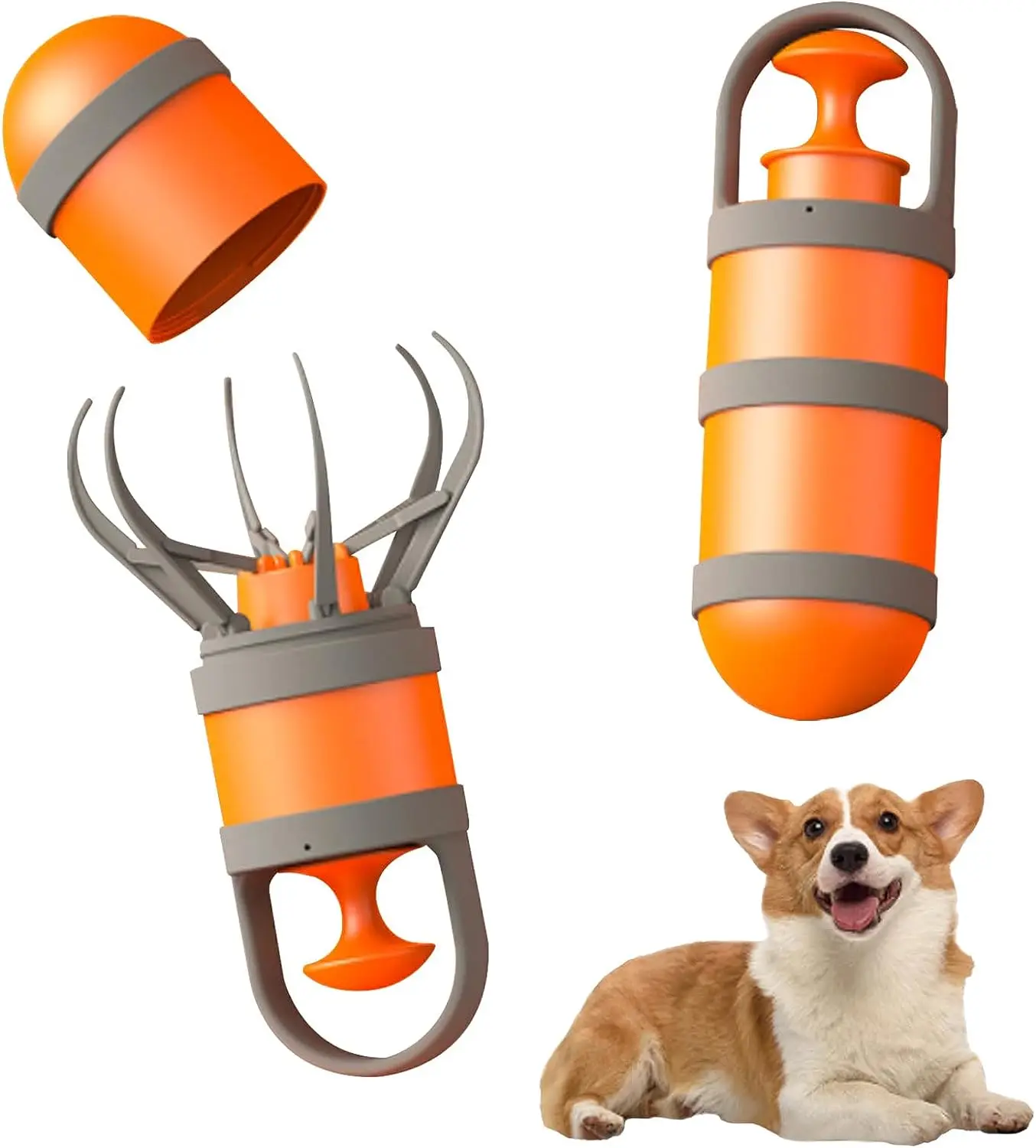 

Dog Pooper Scooper with Built-in Poop Bag Dispenser Portable and Lightweight Claw Poop Scooper for Dogs