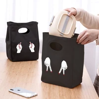 2022 insulated lunch cooler bag thermal bag chest printed portable lunch box ice pack tote food picnic bags durable bento pouch