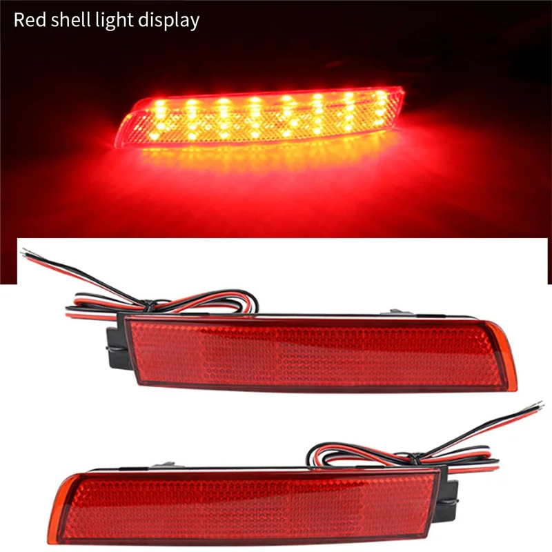Автомобильный задний бампер фонарь заднего тормоза рефлектор красная линза для