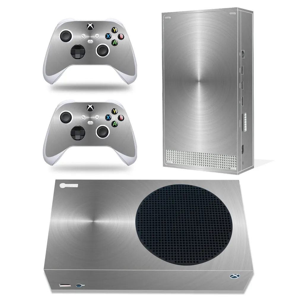 

Metallic Silver Design For Xbox Series S Skin Sticker Cover For Xbox series s Console and 2 Controllers
