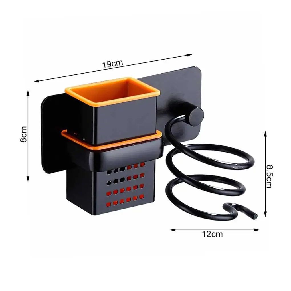 

Вешалка для сушки волос, многофункциональная настенная подставка для сушки волос с корзиной
