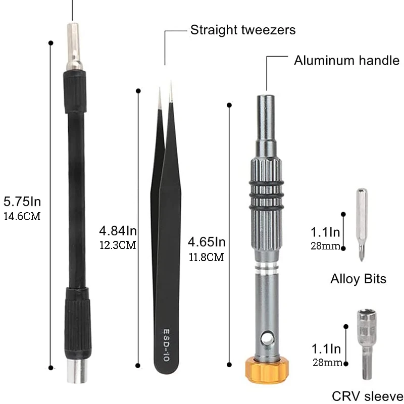Precision Screwdriver 68 in 1 Magnetic Torx Hex Screw Driver Bit Kit Wood Grain Box Decoration Portable Clock Phone Repair Tool |