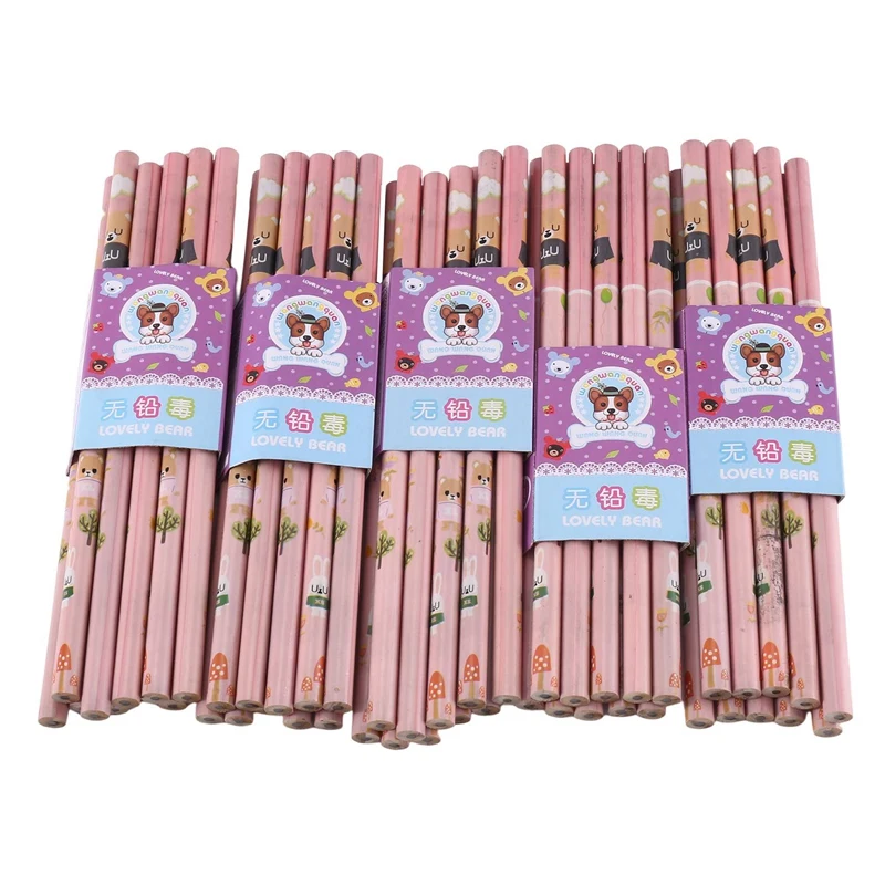

200 Pcs Pencils With Eraser Tops Colorful Pencils Assorted Designs Wooden Pencils For Teachers Children Classrooms