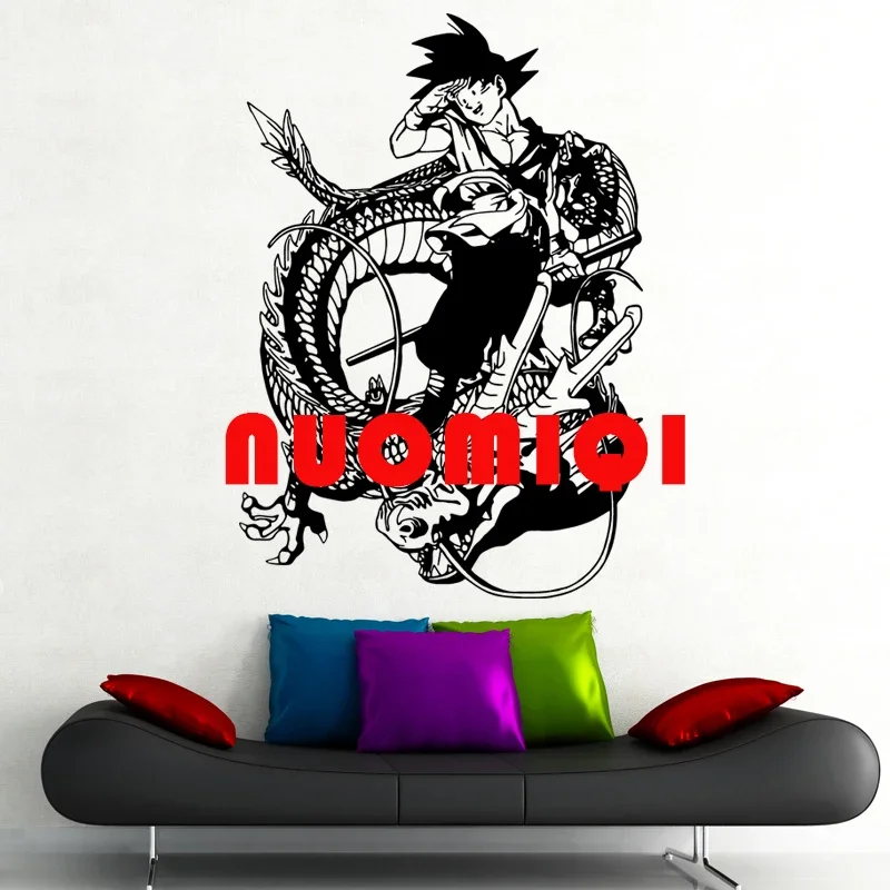 Наклейка на стену Dragon Ball Goku Saiyan Vegeta Beerus Broly декоративная Водонепроницаемая