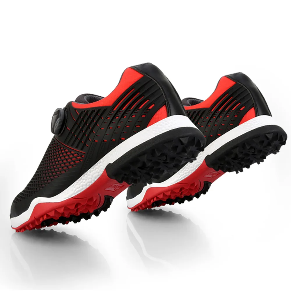 PGM Men Golf Shoes Spikeless Waterproof Breathable Quick Lacing Casual Sneakers Outdoor Walk Sports Anti-Slip Golf Shoes XZ112