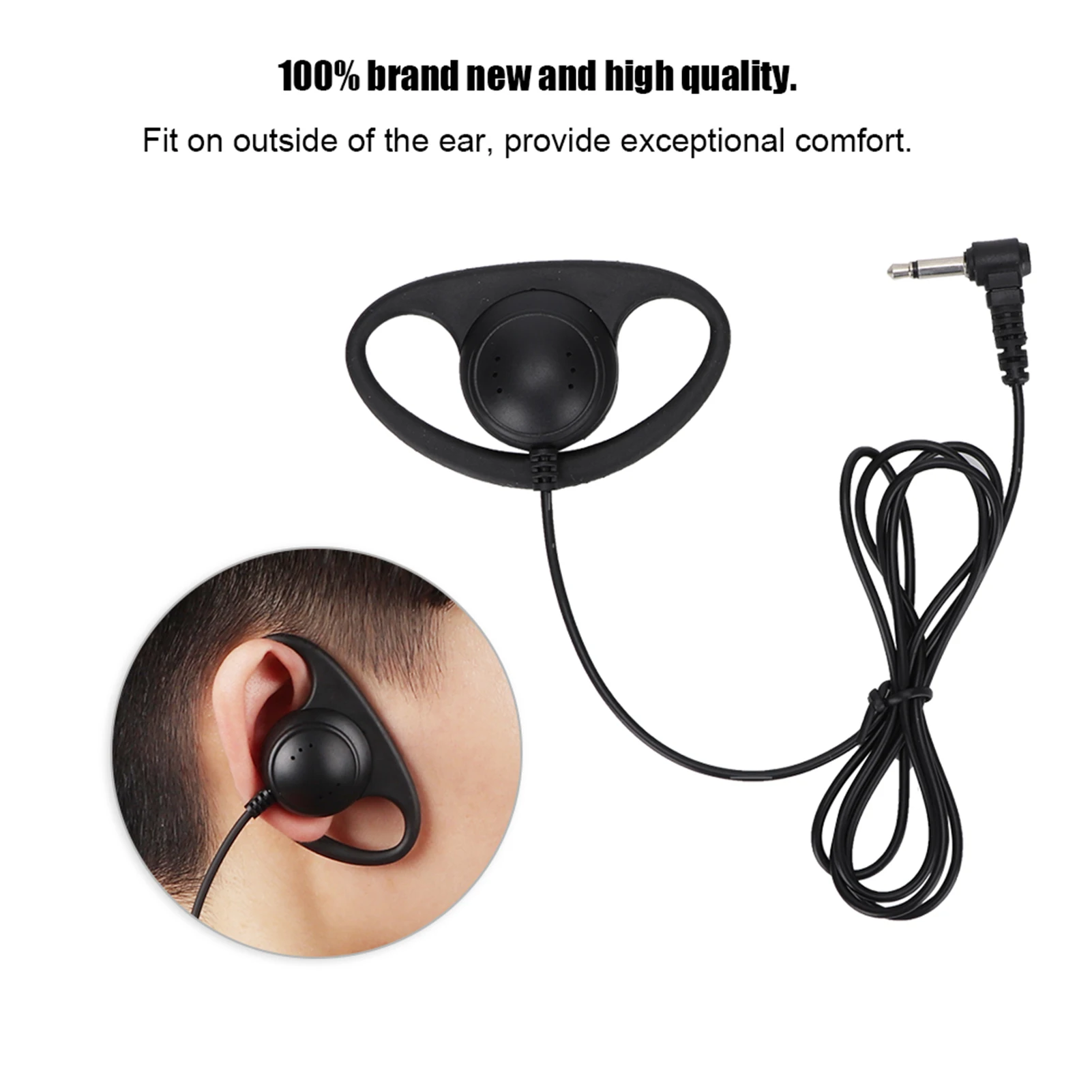 Наушники 3 5 мм разъем d-образный наушник гарнитура для двусторонней радиосвязи