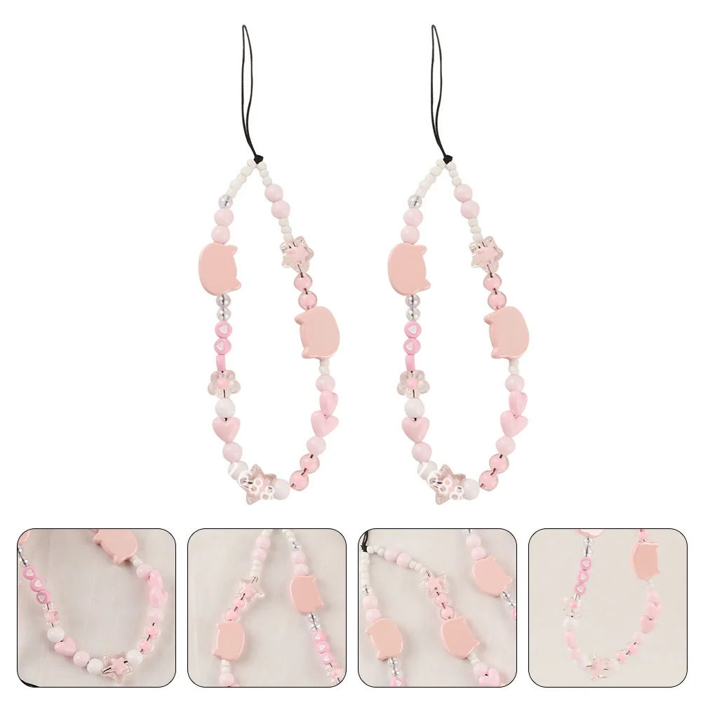 

2pcs Fixing Chain Hanging Bracelet Bead Lanyard Practical Hanging Lanyards for