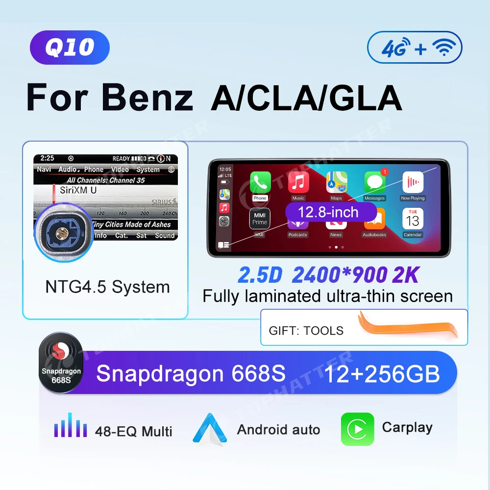 

12.8 2K автомобильное радио для Mercedes Benz A Class W176 GLA X156 CLA C117 CarPlay Android мультимедийный проигрыватель головное устройство экран 360 3D камера