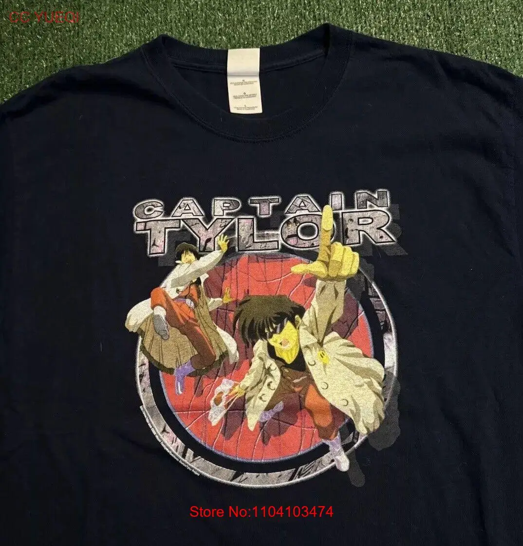 Винтажная неожиданная футболка Капитан Tylor в стиле аниме телешоу промо манга Y2K