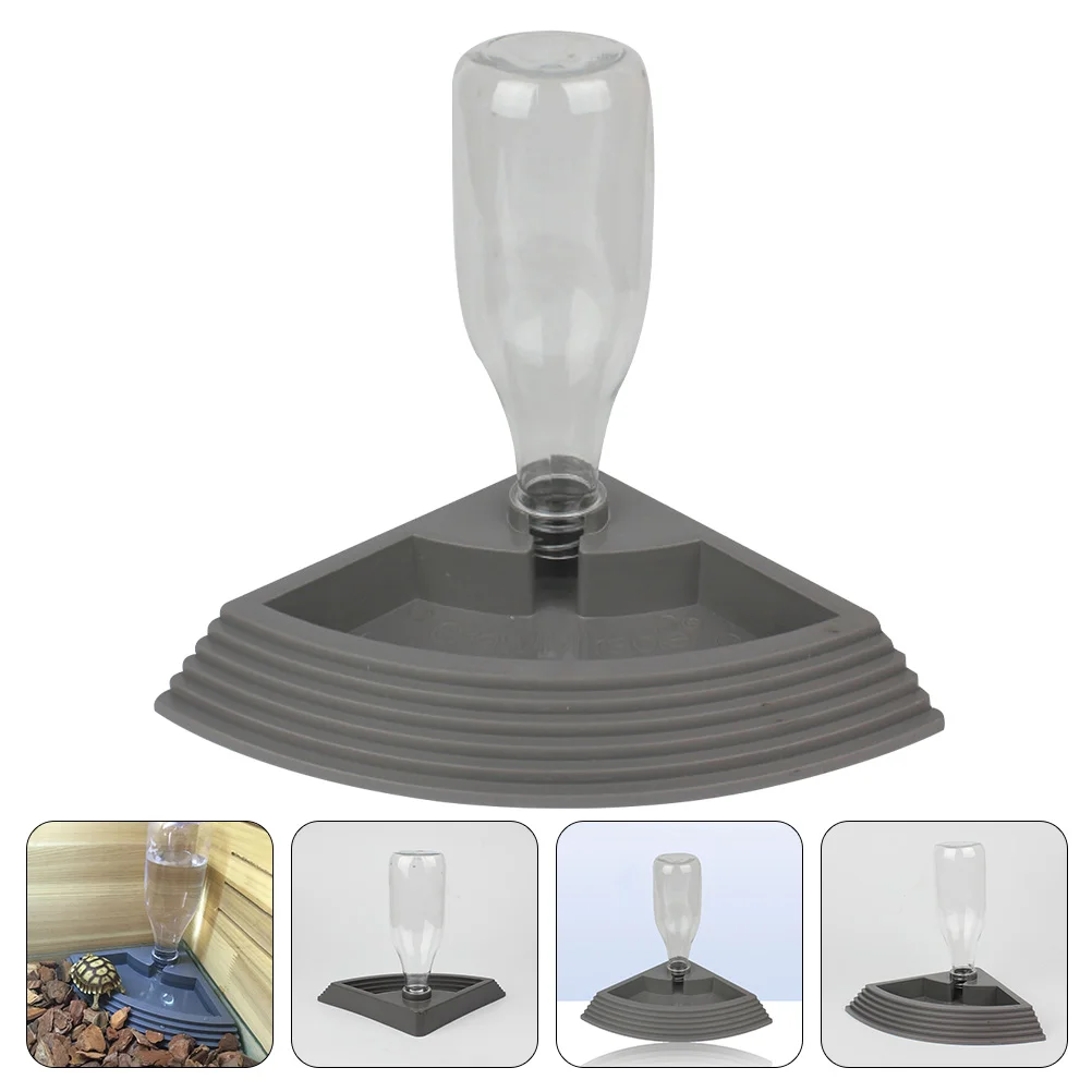 

Reptile Water Waterer Bowl Dispenser Dish Tortoise Accessories Gecko Tank Convenient Standing Compact Use Daily Feeder Accessory