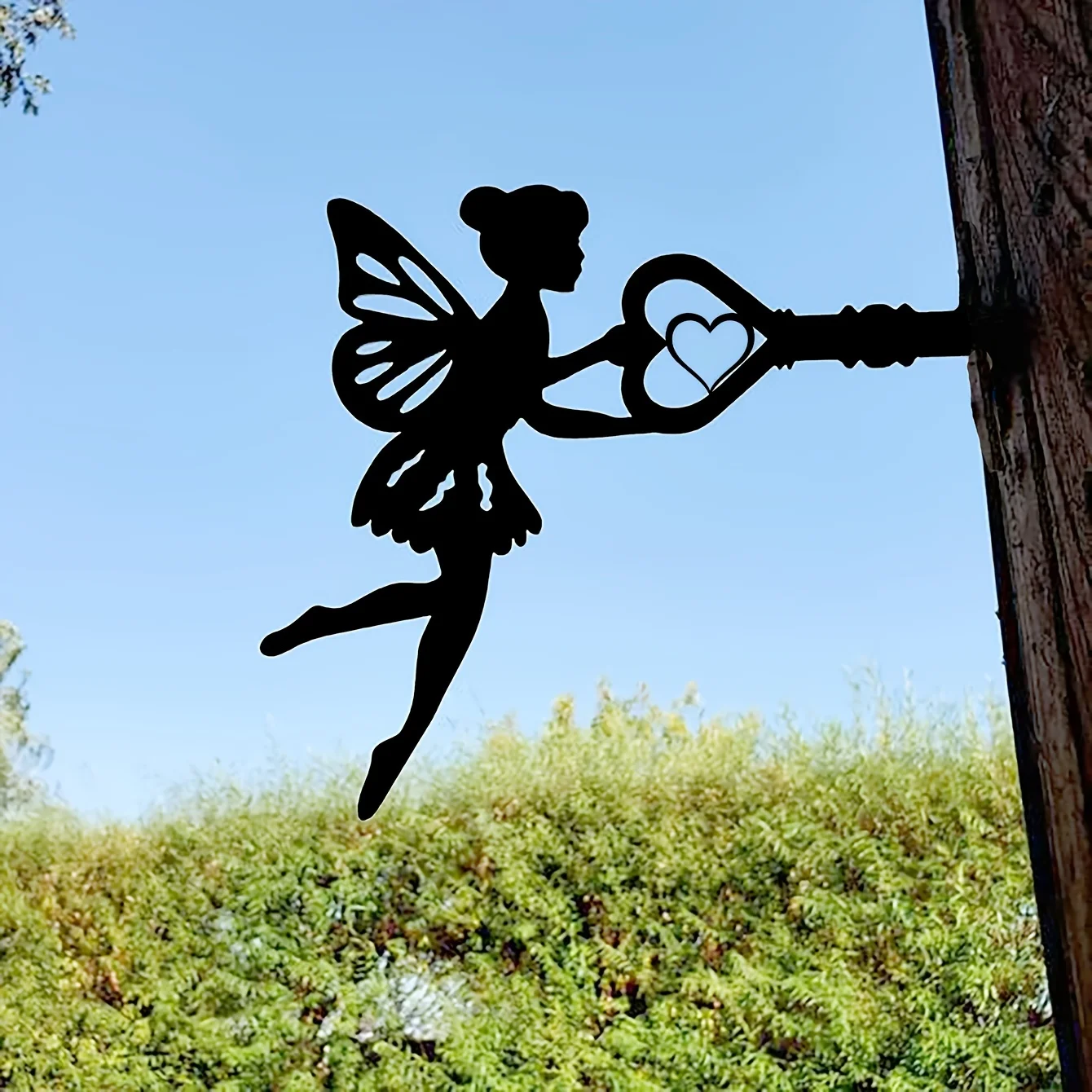 

1pc Angel Branch Steel Silhouette Metal Wall Art Home Garden Yard Patio Outdoor Statue Stake Decoration Perfect Birthdays Gifts