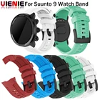 Силиконовый сменный ремешок для SUUNTO 9 FrontierClassic 24 мм, спортивный браслет для смарт-часов SUUNTO 9, аксессуары для наручных часов