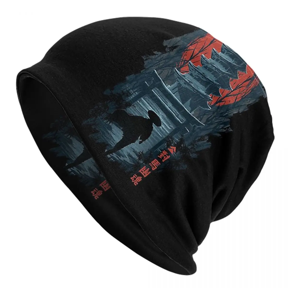 

Ghost of Tsushima Action Game Skullies Beanies Caps Dark Night Thin Hat Autumn Spring Bonnet Hats Men Women's Hip Hop Ski Cap