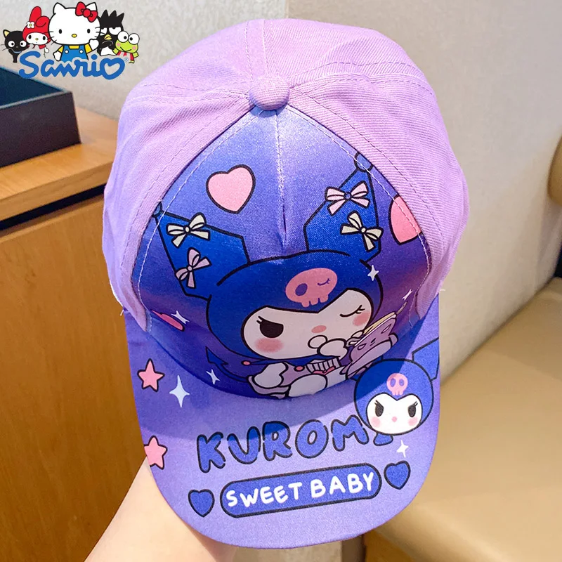 Детская бейсбольная кепка Sanrio мультяшная Милая коричная Кепка с кошачьей