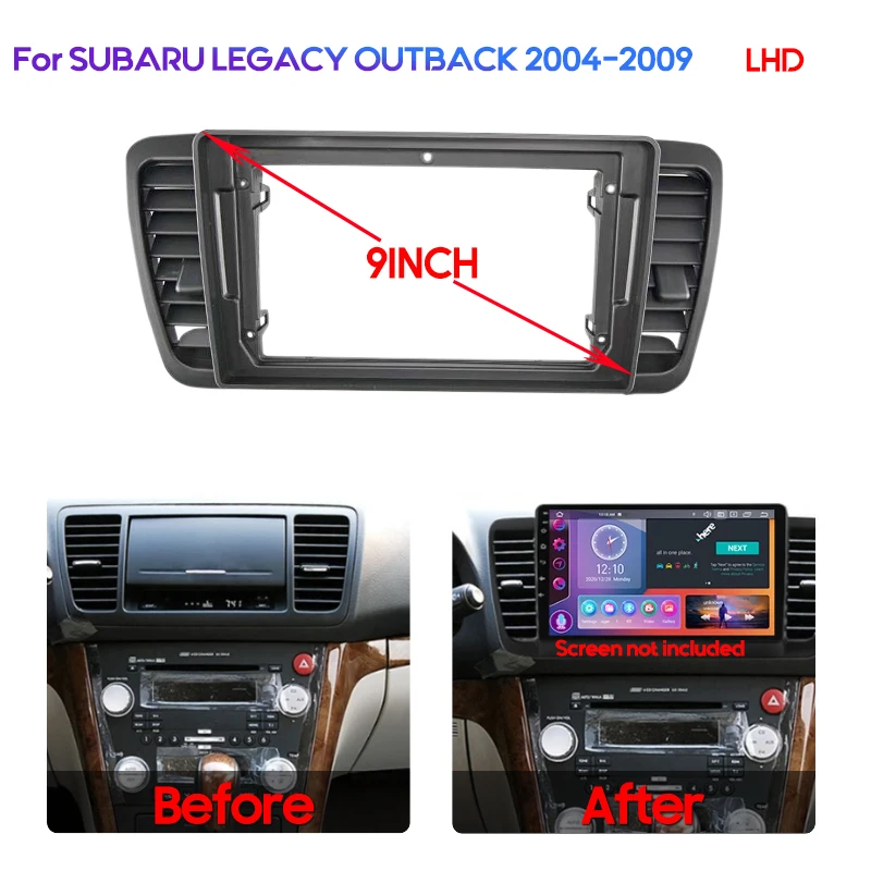 Для SUBARU 2004-2009 LEGACY OUTBACK 9 дюймов автомобильный радиоприемник лицевая рамка Android DVD