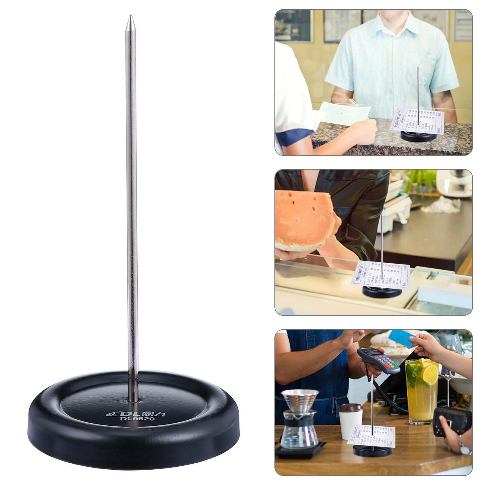 

Holder Receipt Paper Office Organizer Desk Memo Spindle Forks Bill Steel Stainless Metal Straight Check Rod Supplies Insert Menu