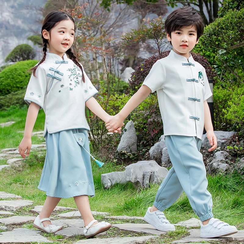 

Performance costumes for the Han costumes for boys and girls, national style, Chinese style, primary kids school uniforms