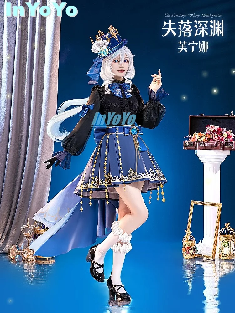 InYoYo Furina Косплей Костюм Genshin Impact The Lose Abyss Милая Униформа Игровой Хэллоуин