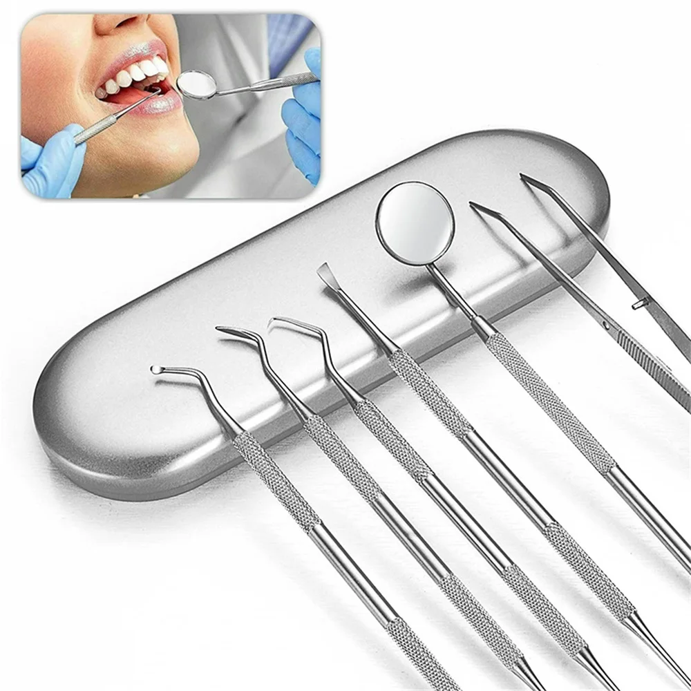 

Dental Mirror Sickle Tartar Scaler Teeth Pick Spatula Dental Tooth Cleaning Tools Laboratory Equipment Dentist Gift Oral Care