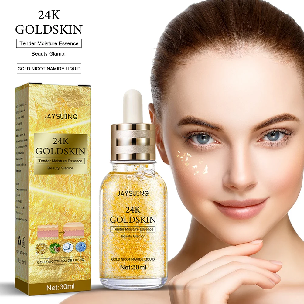 

24K Gold Face Serum Hyaluronic Acid Facial Whitening Anti-Wrinkle Liquid Essence Acne Scar Removal Shrink Pores Face SKin Care