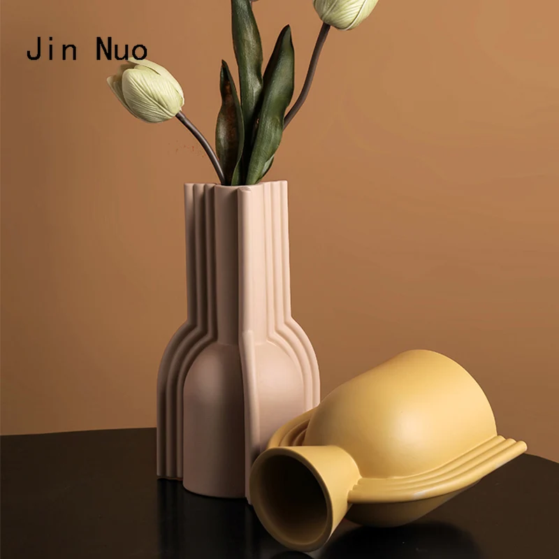 

Геометрическая ваза Modilan в скандинавском стиле, простое украшение для гостиной, спальни, кабинета, художественная ваза для цветов, Креативн...