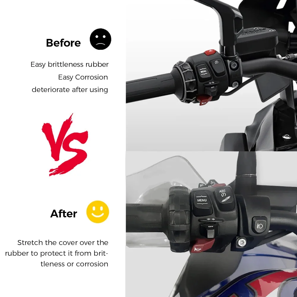 BMW R1300GS R1250GS F900GS R1200GS LC ADV F850GS F900R R1250RS Резиновая Защита Руля Мотоцикла Крышка