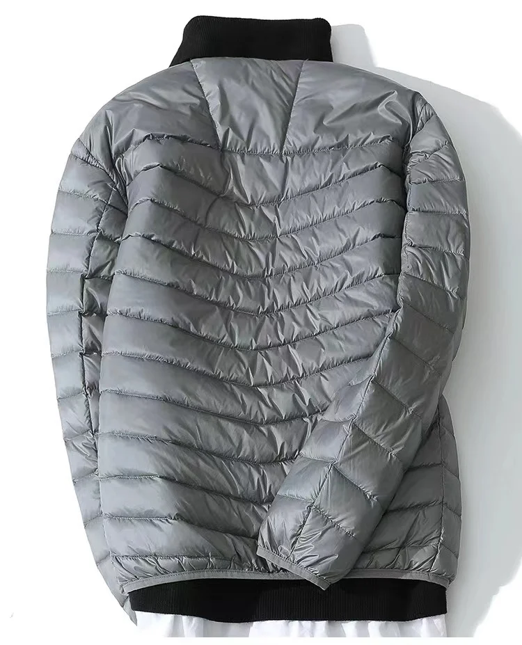 Warm Jacket Men Windbreaker 2023 New Autumn Winter V-Neck Parkas Men's Fashion Casual Lightweight Down Padded Jacket Coat Male