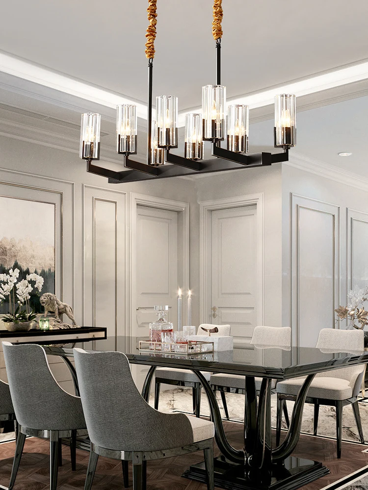 

Black Worrior Classic American Series LED Crystal Chandelier Lighting Lustre Suspension Luminaire Lampen For Dinning Room