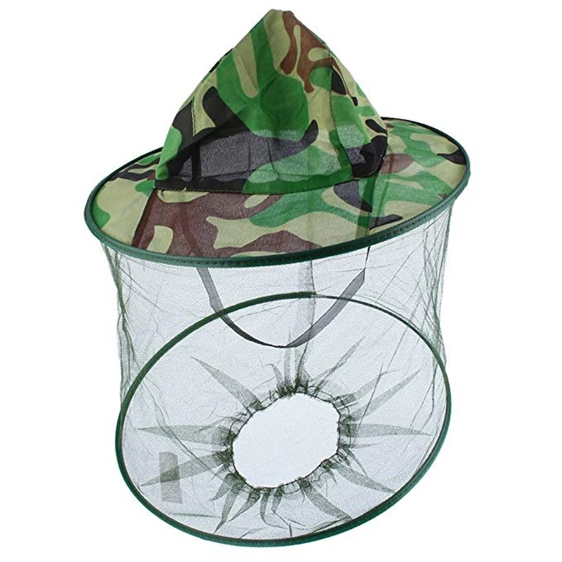 

Camouflage Mosquito Head Net Hat Anti Insect Bee Fly Protective Mesh Cover Caps Outdoor Fishing Camping cap