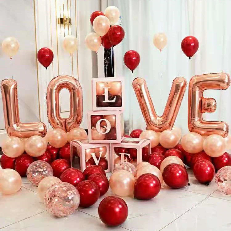 

love letter balloon decoration romantic creative wedding new house wedding room layout set wedding proposal decoration supplies