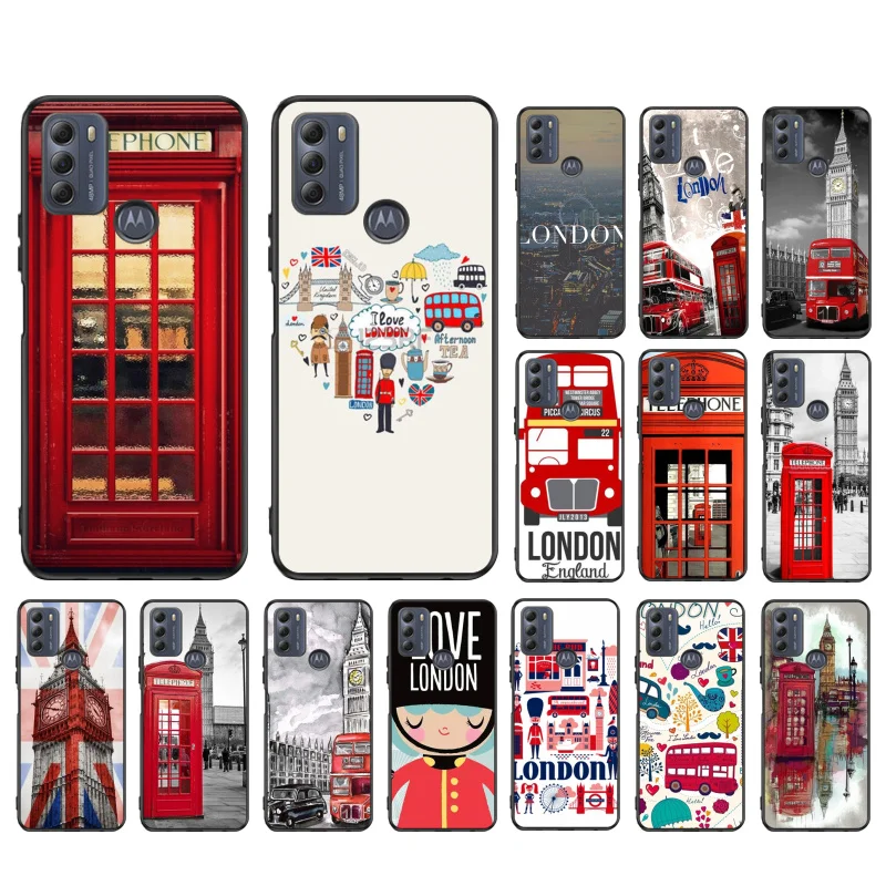 Телефонный чехол с лондонским автобусом Big Ben для Motorola Moto One E7 E7power E7Plus E6S E20 E40 Power Edge