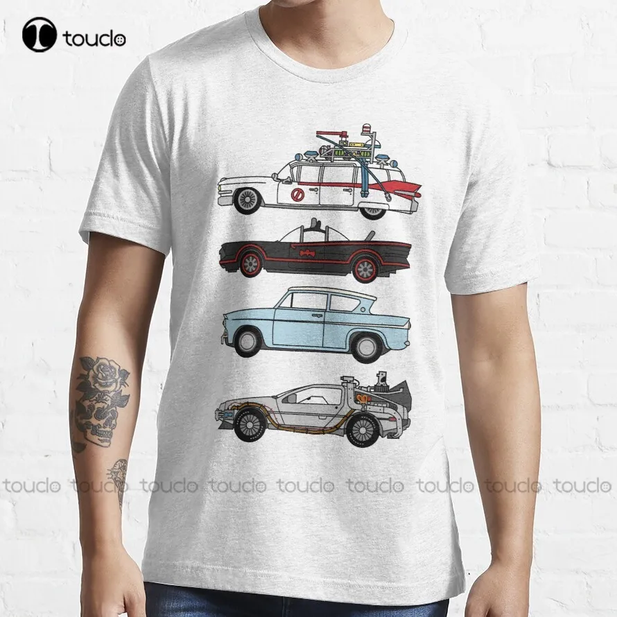 

Iconic movie cars famous 90s retro T-Shirt uncle shirt Custom aldult Teen unisex digital printing xs-5xl All seasons cotton
