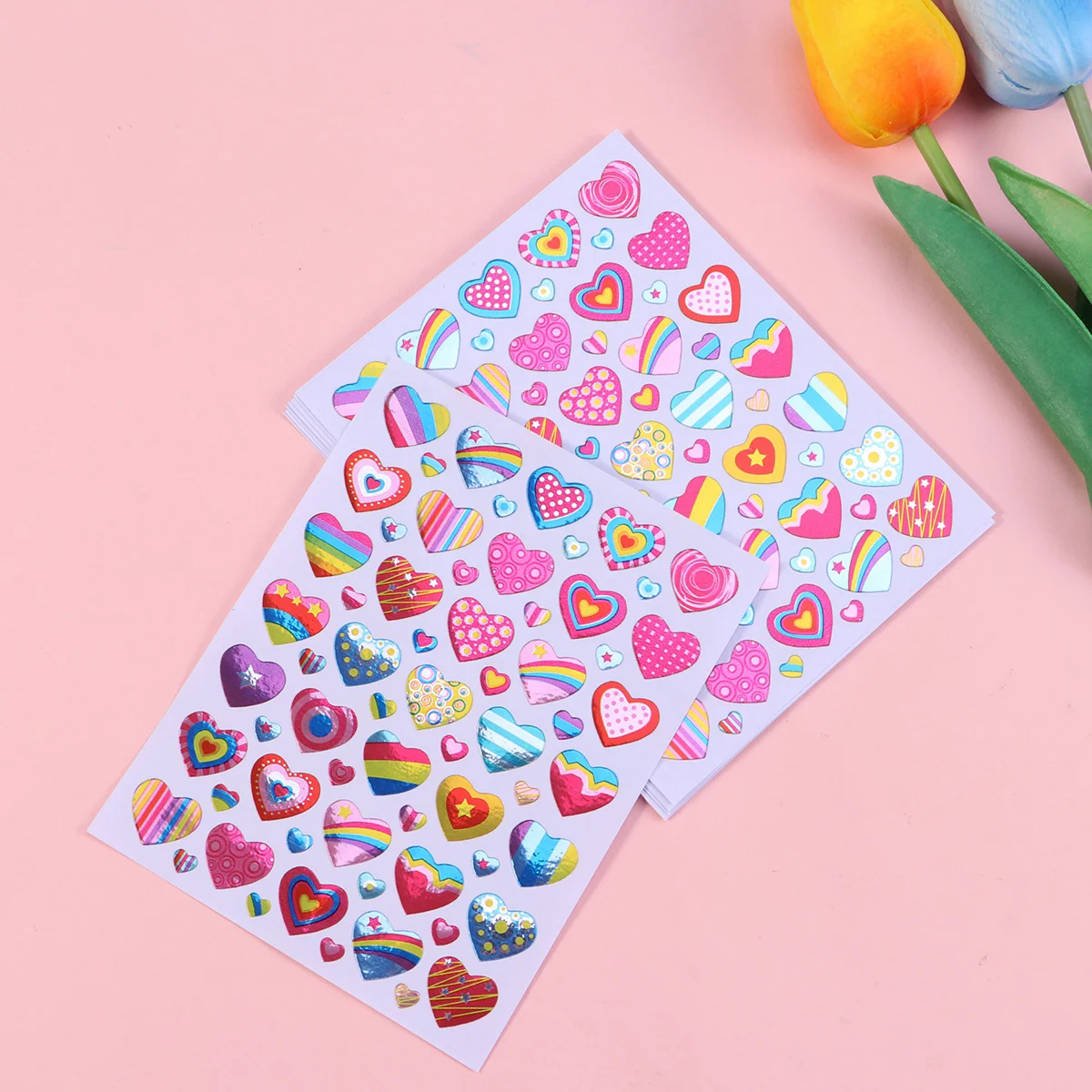 

10 Sheets of Creative Adhesive Cartoon Love Stickers PVC Stickers Encouragement Stickers Tag Lables for Children
