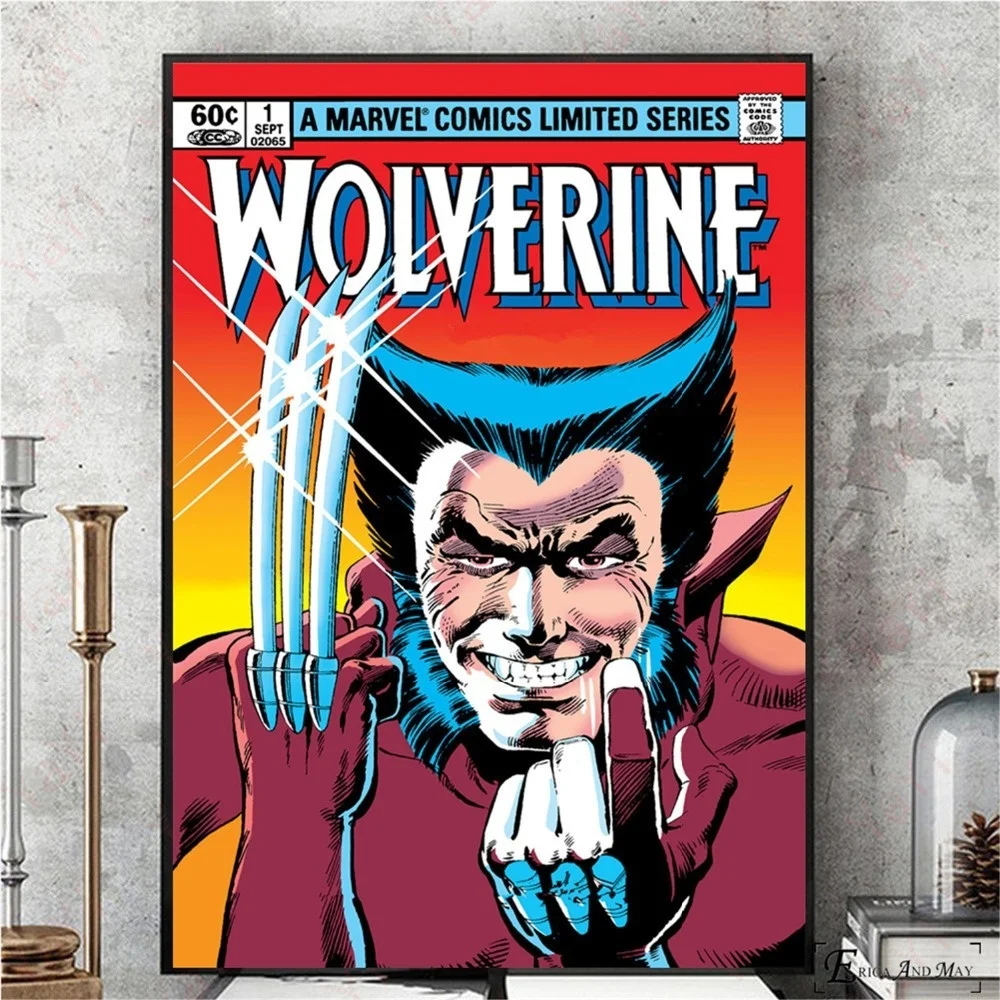 

Wolverine Vintage Comic Artwork Canvas Painting Posters And Prints For Living Room No Framed Wall Art Picture Home Decor On Sale