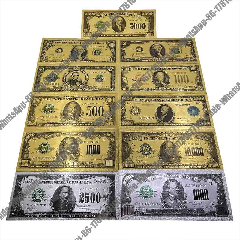 Новый американский банкнотный костюм с купюрами различные лицевые ценности в