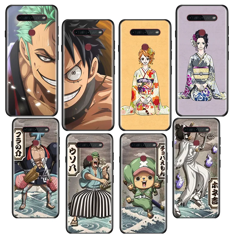 

One Piece Anime Art For LG Q60 V30 V40 V50 V50S V60 G8 G8X G8S ThinQ 5G K22 K40S K41S K50S K51S K61 K71 K92 5G Black Phone Case