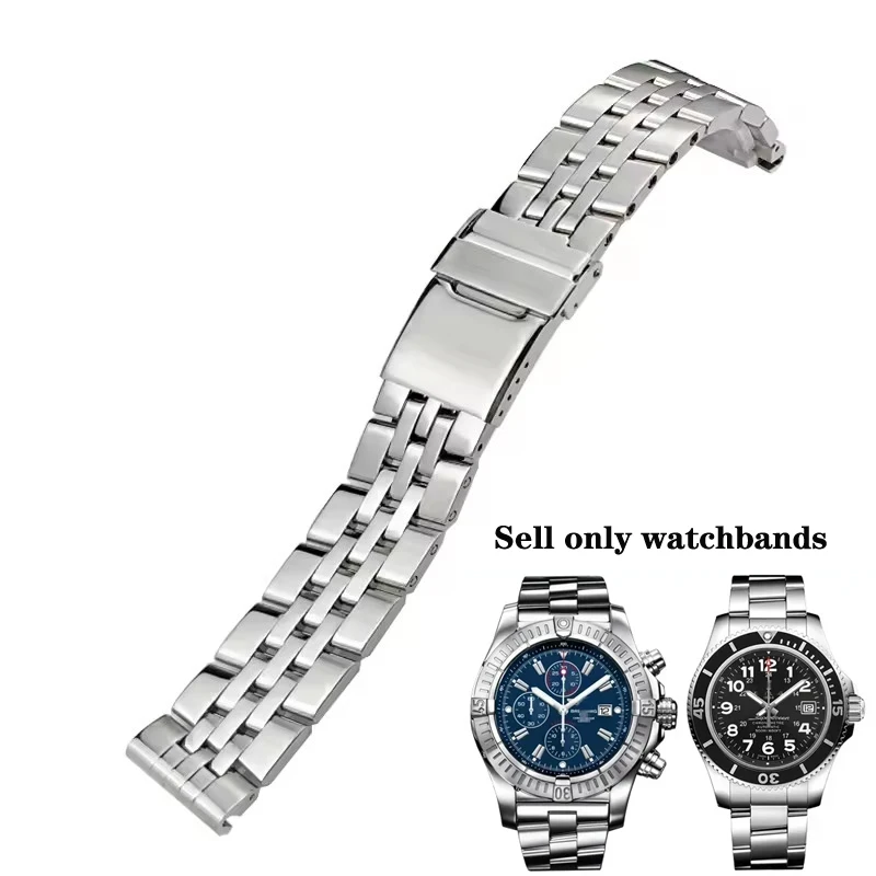Фото Ремешки для часов из нержавеющей стали 316L для Breitling, ремешок для часов AVENGER NAVITIMER SUPEROCEAN, браслет для часов 20 мм, 22 мм, 24 мм №1