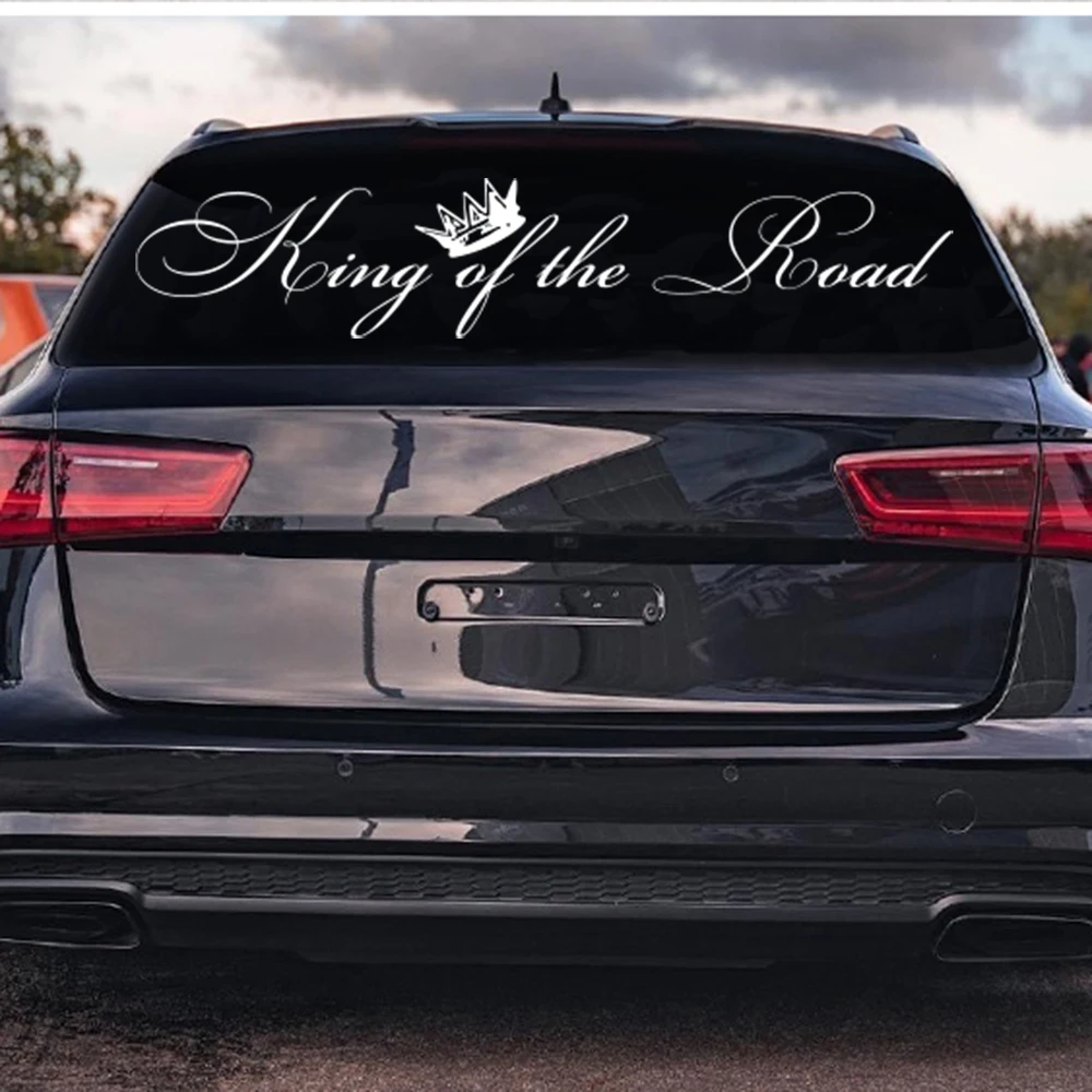 

King of The Road Royal Car Windshield Sticker Decal for JDM Stance Japan Auto Windscreen