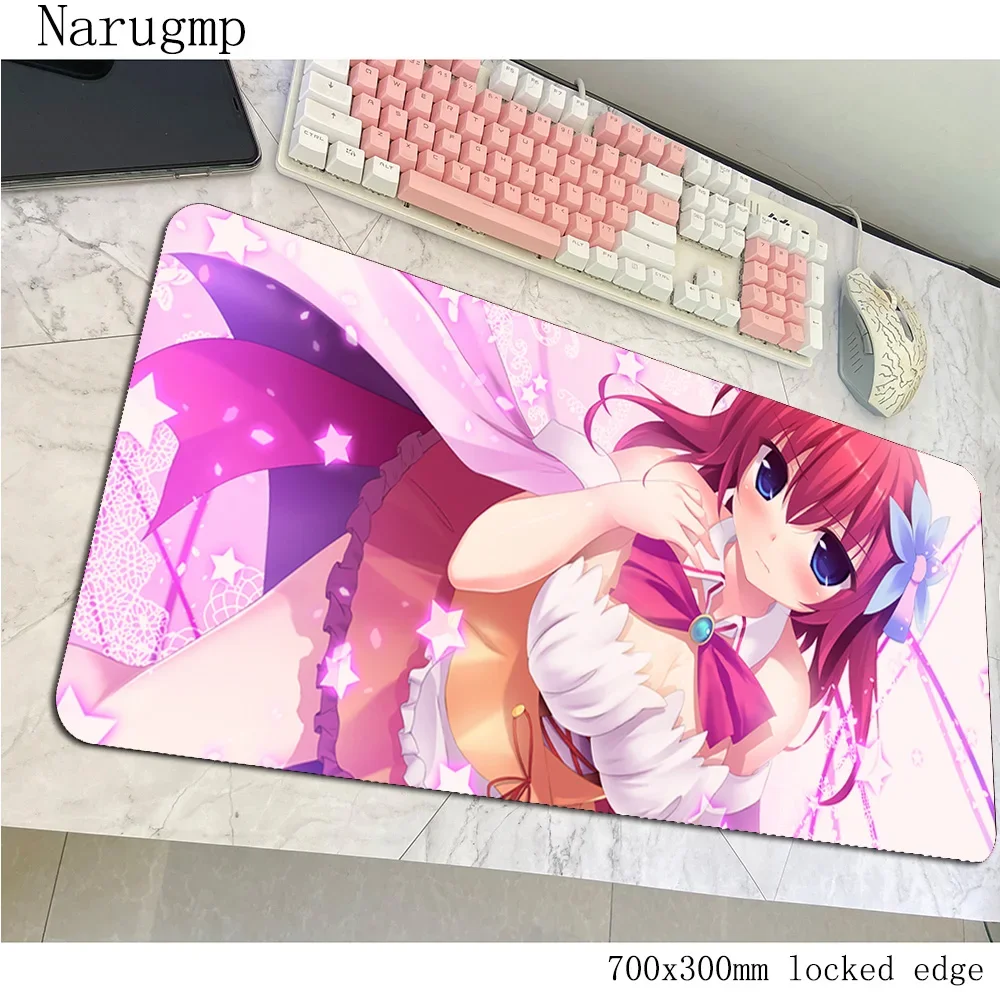 Фото Коврик для мыши No Game No Life, игровой коврик для киберспорта 700x300x3 мм, аксессуары для ПК, компьютера, геймера, большой коврик, толстые коврики для ноутбука, стола №1
