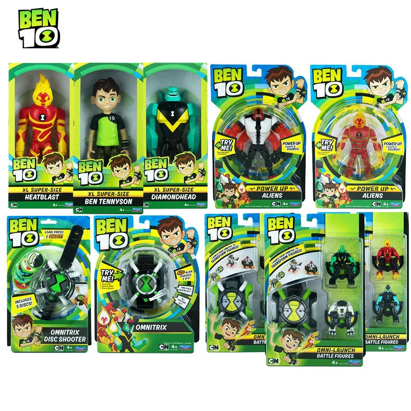 BEN10 экшн-фигурки Omnitrix Ben Tennyson, 10 кукол, игрушечные часы, четыре руки XLR8, тепловой взрыв, Diamondhead, Серая масса