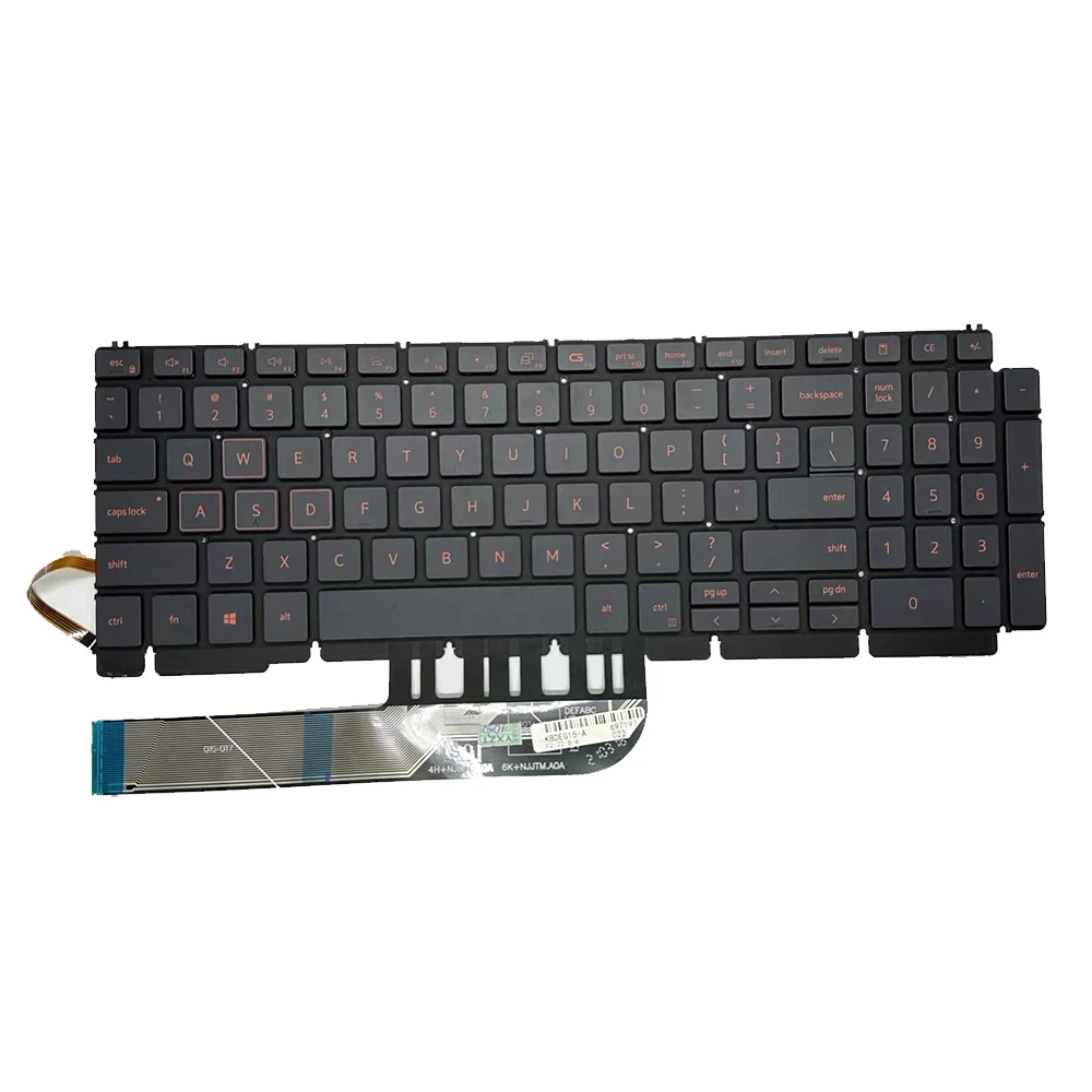 Фото Для DELL G15 5510 5511 5515 5520 0H4XRJ с подсветкой новая клавиатура США для ноутбука №2