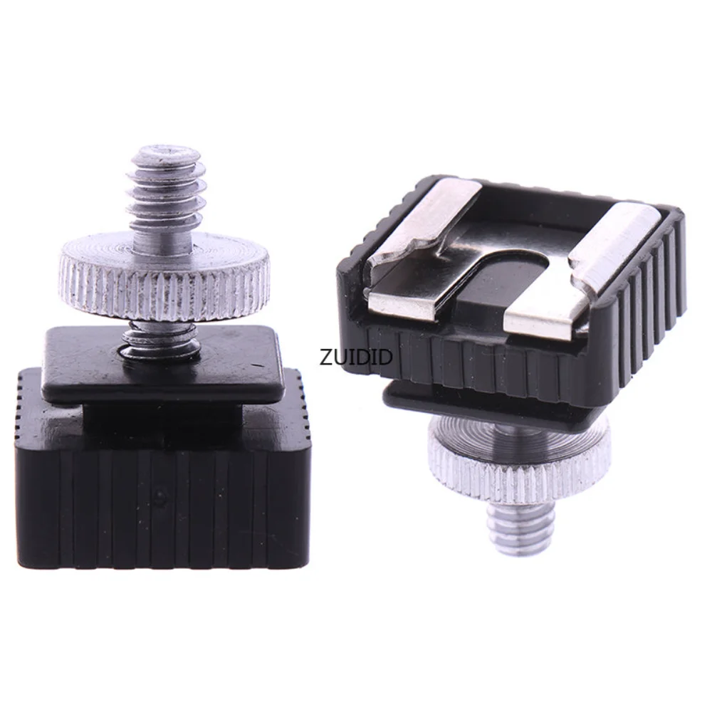 

2/4PCS Flash Hot Shoe Mount Adapter Speedight Flash Cold Hot Shoe Bracket Mount Adapter 1/4" Screw for Studio Speedight Tripod